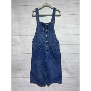 Gap Kids 2016 Wide Leg Denim Overalls Size Medium, Adjustable Straps